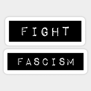 FIGHT FASCISM - Retro Label Maker Design Sticker